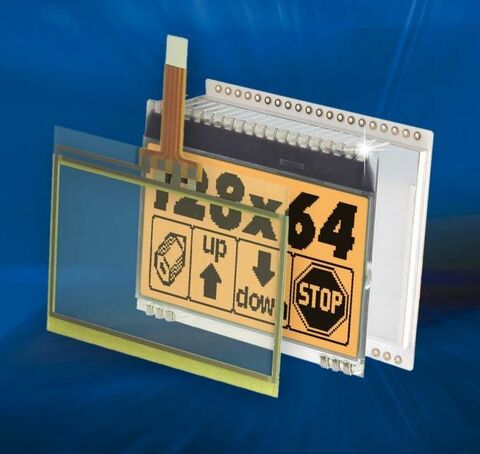 Display Vision EA DOGM128 W 6 with Touchpanel