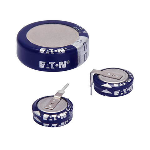 Eaton coin cell supercapacitor