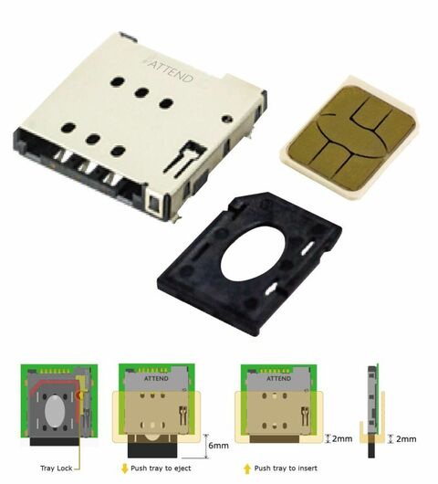 ATTEND Nano SIM Tray Push Push Type