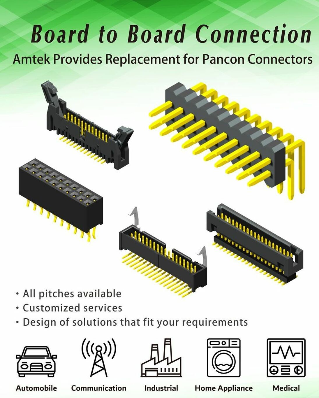 Amtek board to board connectors